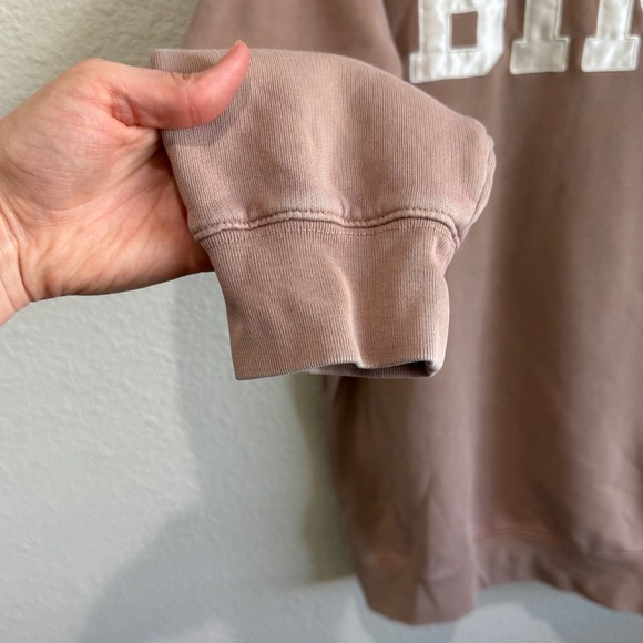 ANINE BING Tyler Sweatshirt Crewneck Logo Spellout Distressed Varsity Boho - Picture 5 of 9